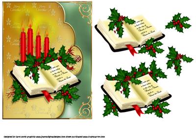 Christmas Candles and Bible Faux Envelope