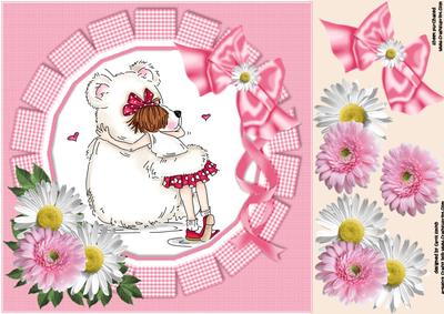 8x8 Sassy Cheryl Bear Hugs