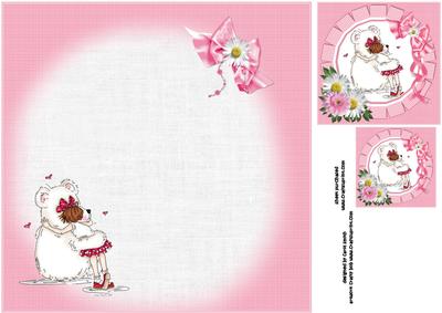 8x8 Sassy Cheryl Bear Hugs Insert Plate