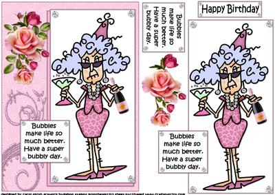 Stella Likes Her Bubbles Quick Card