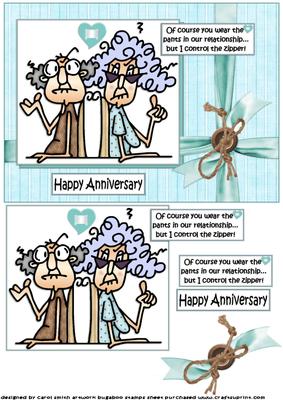 Gus Wears the Pants Anniversary Quick Card