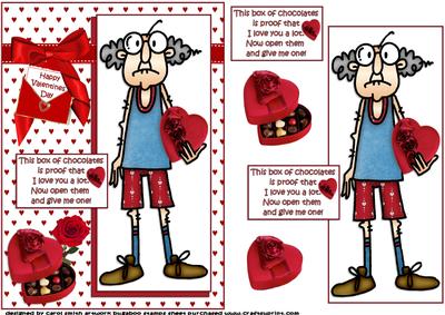 Gus Has Chocs for His Valentine Quick Card