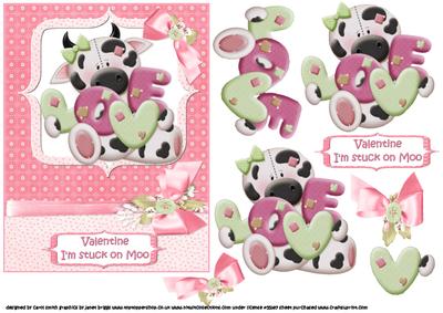 Valentine I'm Stuck on Moo