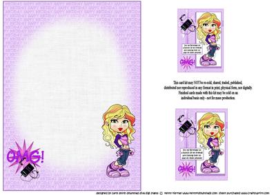 Teen Diva Birthday Insert Plate