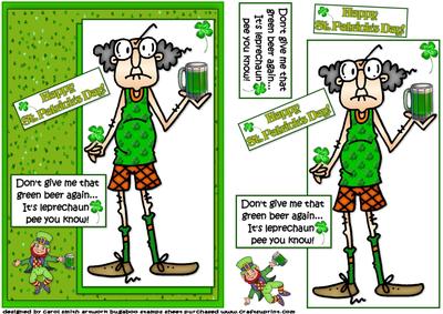 Gus and St Patricks Day Quick Card