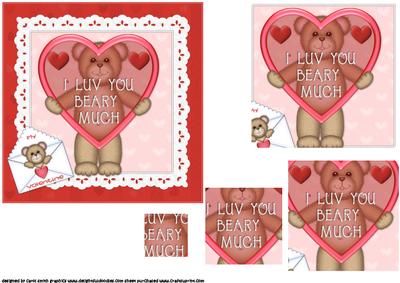I Love You Beary Much Valentine Pyramid