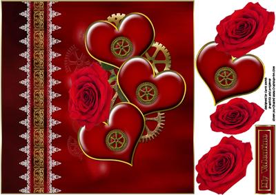 8x8 Steampunk Heart Valentine