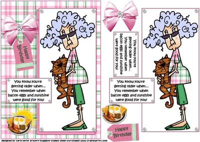 Stella Remembers Bacon and Eggs Quick Card