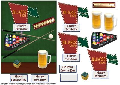 Billiards and a Pint Birthday Fathers Day