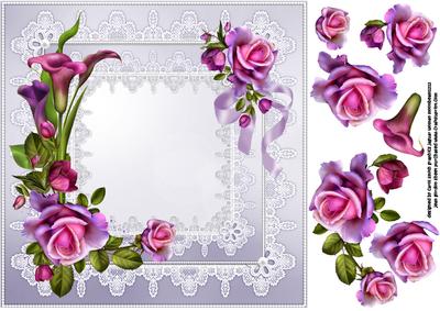 8x8 Calla Lilies and Roses