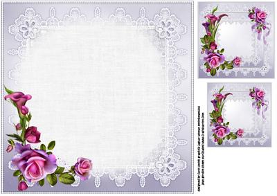 8x8 Calla Lilies and Roses Insert Plate