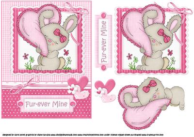 Fur-ever Mine Bunny Valentine Quick Card