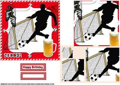 Football and a Pint Red and White Pyramid
