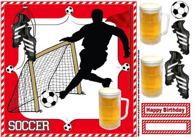 8x8 Football and a Pint Red and White