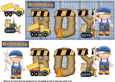 Birthday Boy Mechanic Dl Topper in Blue