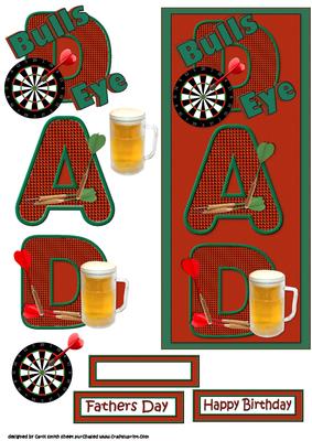 Darts and a Pint Dad Dl Topper