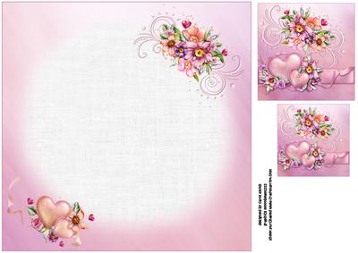 8x8 Floral Hearts Insert Plate