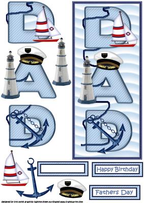 Sailing Dad Birthday Dl Topper