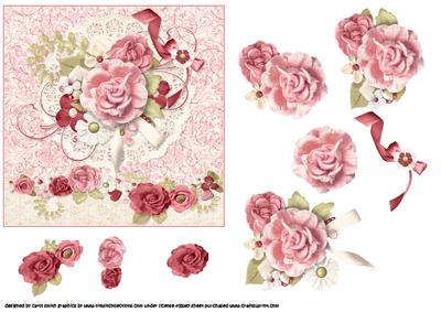 Shabby Chic Vintage Roses Decoupage