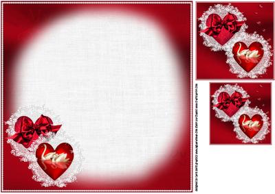 8x8 Love Hearts and Swans Insert Plate