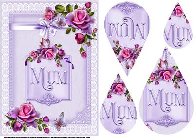 Roses for Mum Lavender Teardrop Pyramid