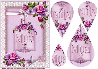 Roses for Mum Pink Teardrop Pyramid