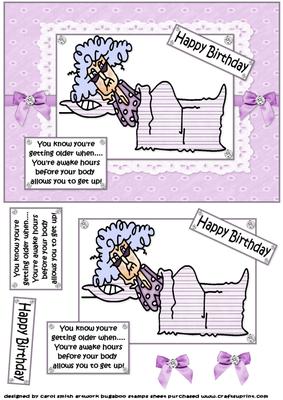 Stella Can't Get Out of Bed Quick Card