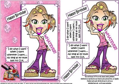 Teen Diva Does What She Wants Quick Card
