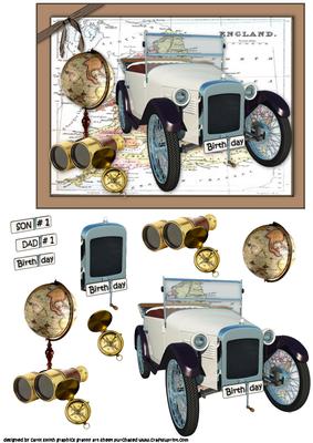 Vintage Car for Dad/son