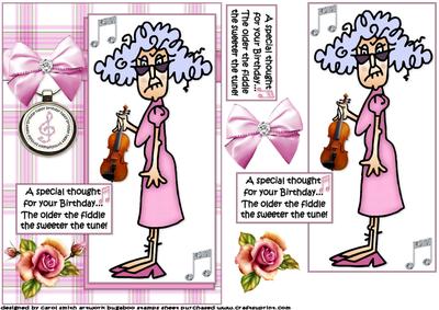 Stella Plays a Sweet Tune Quick Card