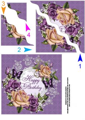 Vintage Roses for Your Birthday Side Stacker