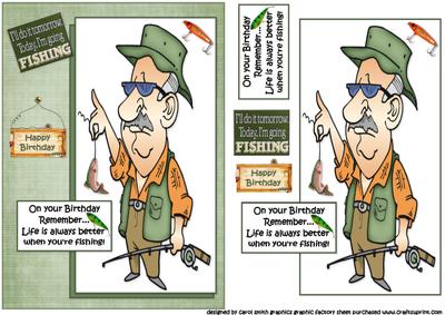Sam Life is Better Fishing Quick Card