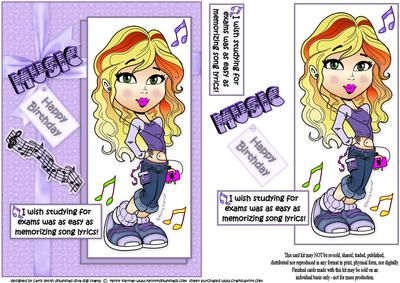 Teen Diva is Studying Quick Card