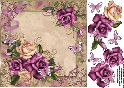 8x8 Vintage Roses