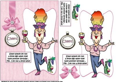 Edna Lets Out a Little Wine Quick Card