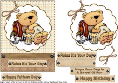 Birthday Beer Bear Quick Card