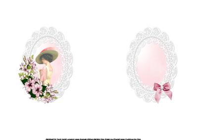Vintage Lady in Lace and Pearl Frame for Mum Insert