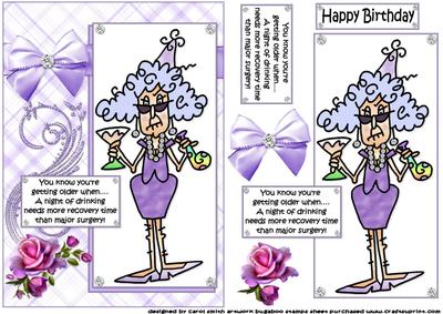 Stella Used to Party All Night Quick Card