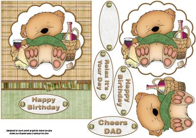 Time for a Birthday Snooze Dad Quick Card