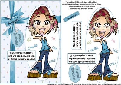 The Teen Diva Uses Texts Quick Card