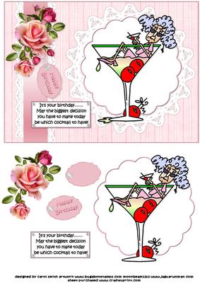 Stella and Her Cocktails Quick Card