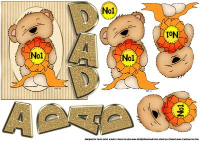 No1 Dad Over the Edge Orange and Gold