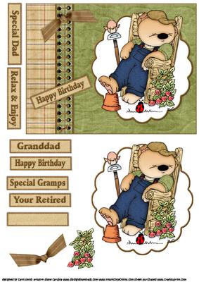 Gardening Dad or Granddad Quick Card