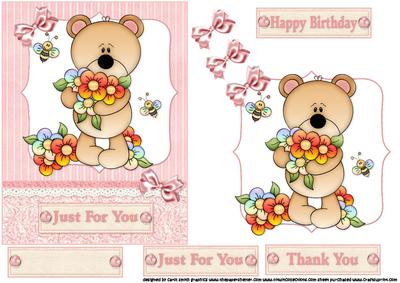 A Bunch of Flowers Just for You Quick Card