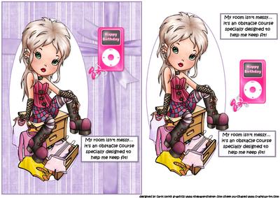 The Teen Diva Has a Specially Designed Room Quick Card