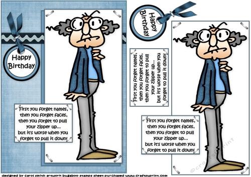 Gus and His Zipper Oh My! Quick Card