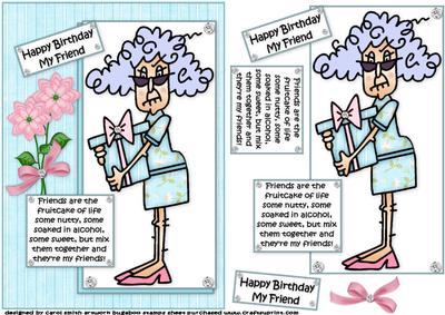 Stella and Her Fruitcake Friends Quick Card