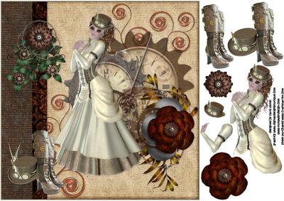 8x8 Steampunk Lady