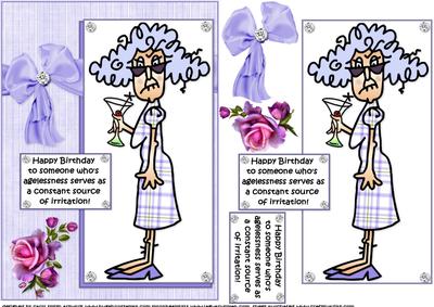 Stella's Friend is Ageless Quick Card