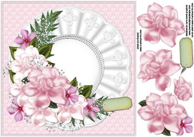 8x8 Pink Gardenias